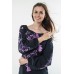 Boho Style Ukrainian Embroidered Folk  Blouse "Magic Herbs" purple on black